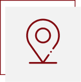 icon (1) Map pin icon in red on a gray background.